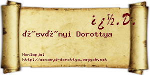 Ásványi Dorottya névjegykártya